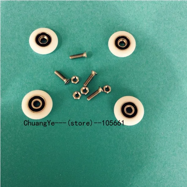 Набор из 4 роликов двери душа/полозья/колеса Сменные ролики