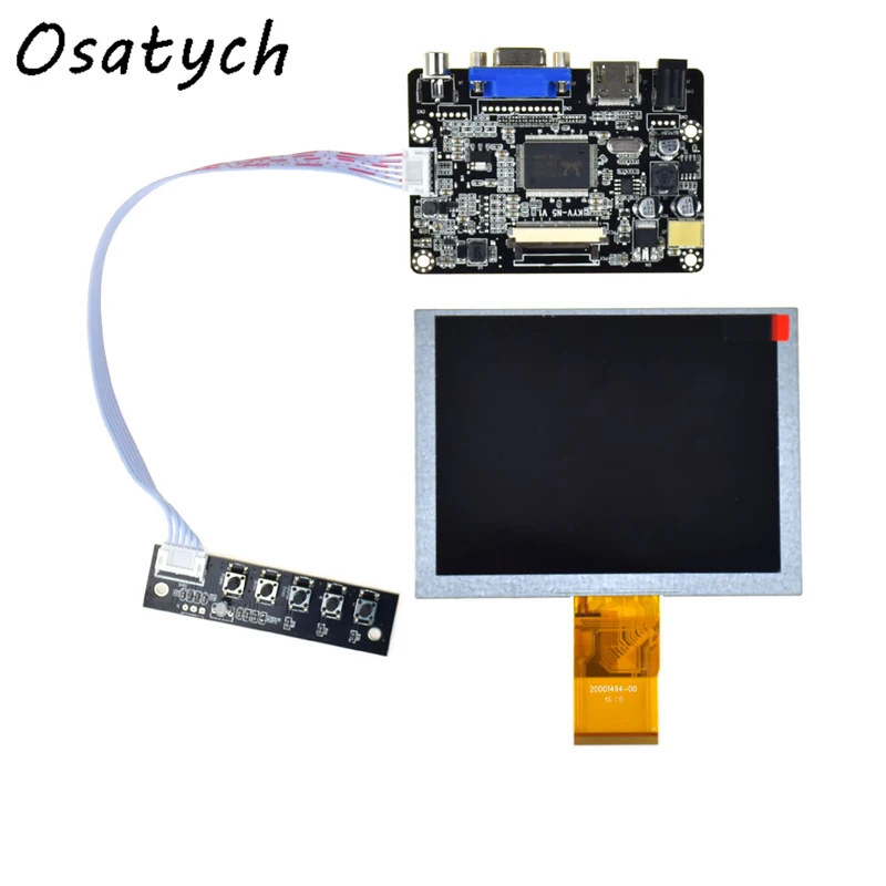  HDMI+VGA+AV Driver Board + 5inch ZJ050NA-08C LCD Screen Replace AT050TN22