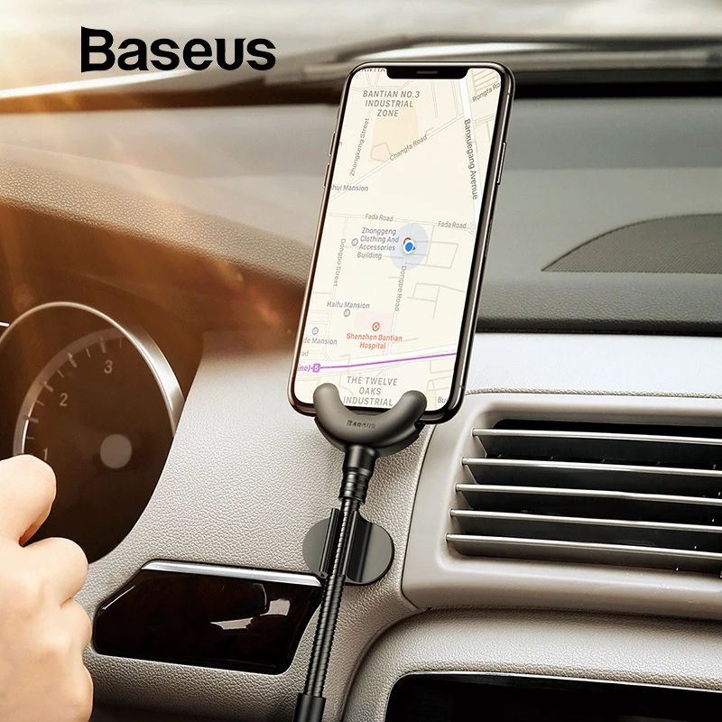 Baseus Car Phone Holder For iPhone GPS Mobile Phone Stand Car Mount USB