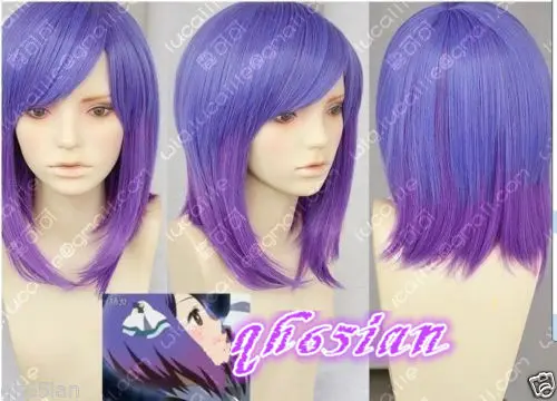 Hot heat resistant free shipping&gt&gt&gt&gt&gt&gt&gt&gtNEW Lolita purple mix short straight Cosplay Heat-Resistant wigs |