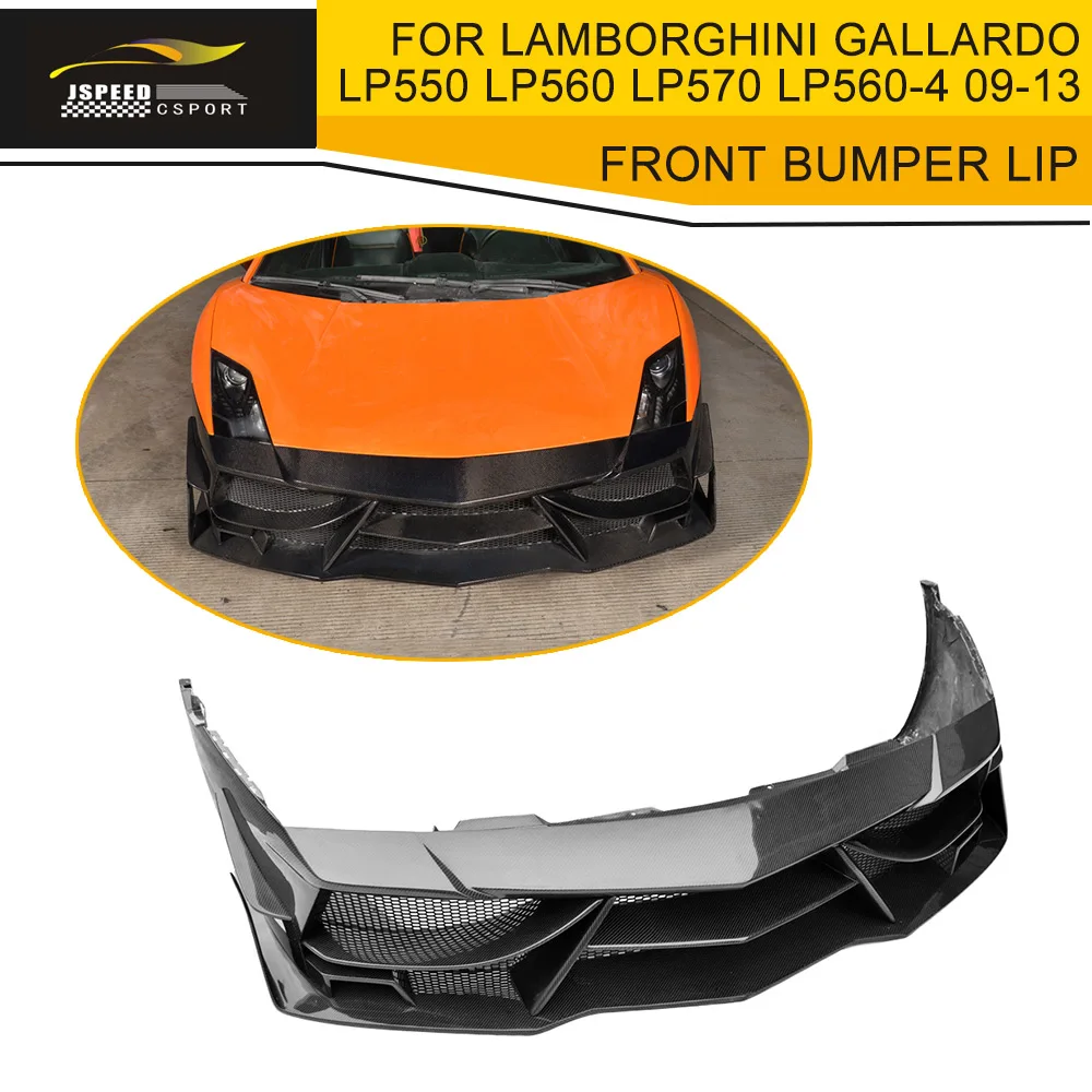 

Carbon Fiber Front Bumper Lip Spoiler Case for Lamborghini Gallardo Coupe Convertible LP550 LP560 LP570 LP560-4 LP570-4 09-13