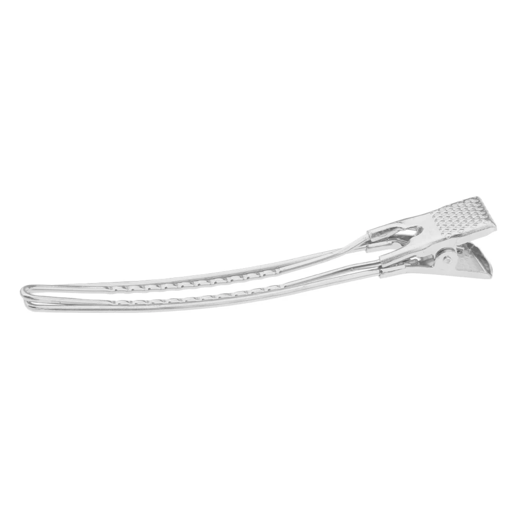 Lot 20pcs Section Hairdressing Tools Hair Salon Pin Curl Clips Clamps Aluminum- Silver/Gold