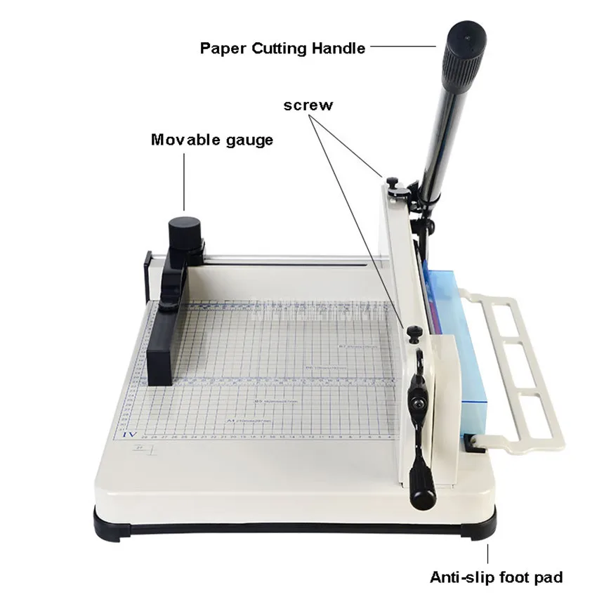 1 шт. сверхмощный триммер для бумаги A4 резак для бумаги фото резак ручной работы Максимальная толщина 4 см станок для резки бумаги 858A4