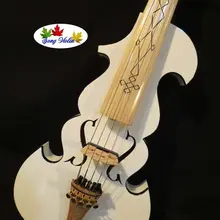 Белый цвет лучшая модель 4/4 5 струн электрическая скрипка+ акустическая скрипка#7514