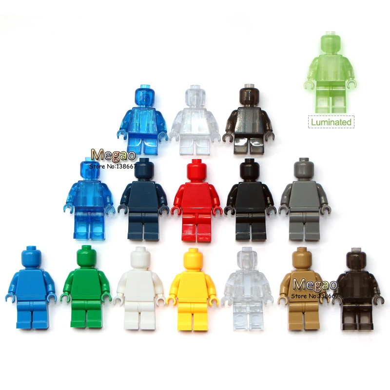 

Limited Supplies Blank Unprinted Pure Color mini dolls Packed in Sealed Opp Bag MOC custom Blocks Children Gift Toy