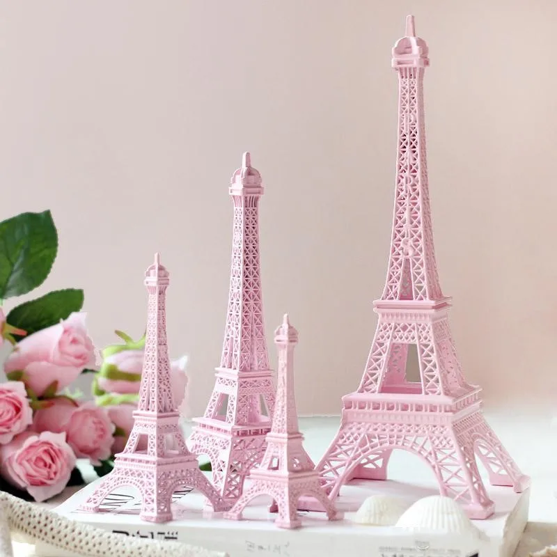 Romantic Pink Paris 3D Eiffel Tower model Alloy Eiffel Tower Metal