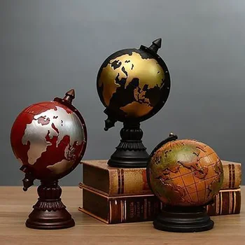 

European Retro Piggy Bank Globe Crafts Decoration Creative Atm Password Money Box Cash Coins Saving Box Mealheiro Home WZL006