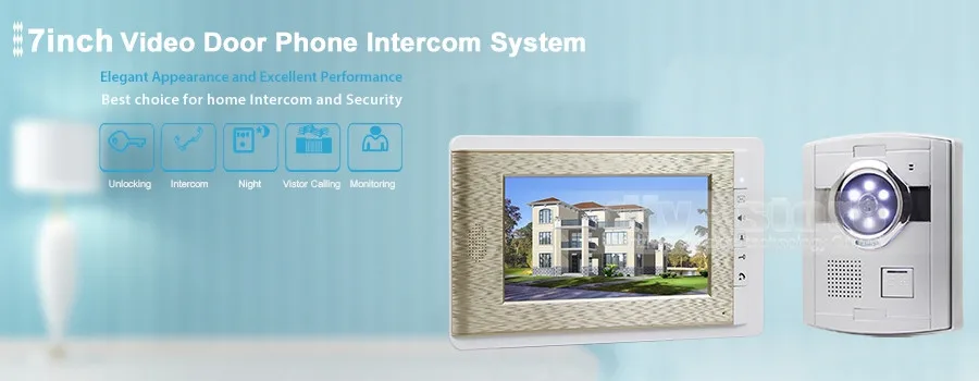 Diysecur проводной видео телефон двери громкой внутренней 7 "ЖК-дисплей Мониторы vandalproof Камера