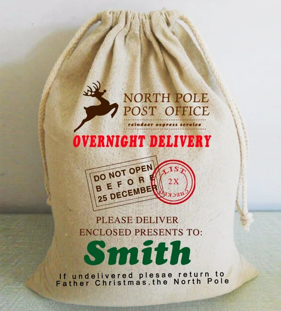 gift favors decorations christmas santa sack personalized christmas