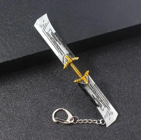 

50pcs/lot Marvel Avengers 4 Thanos Double-edged Sword Keychain Thanos Weapon Keyring Alloy Key Chain Wholesale