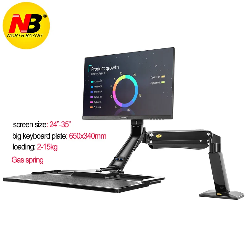 ^*Best Offers NB FC40 190cm computer sit-stand workstation monitor lifting desk laptop table stand bracket shelf with long keyboard plate ^*Best Offers NB FC40 190cm computer sit-stand workstation monitor lifting desk laptop table stand bracket shelf with long keyboard plate