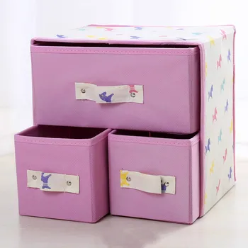 

Thickened two-layer three-pump storage box foldable socks underwear storage box non-woven fabric AP11231458