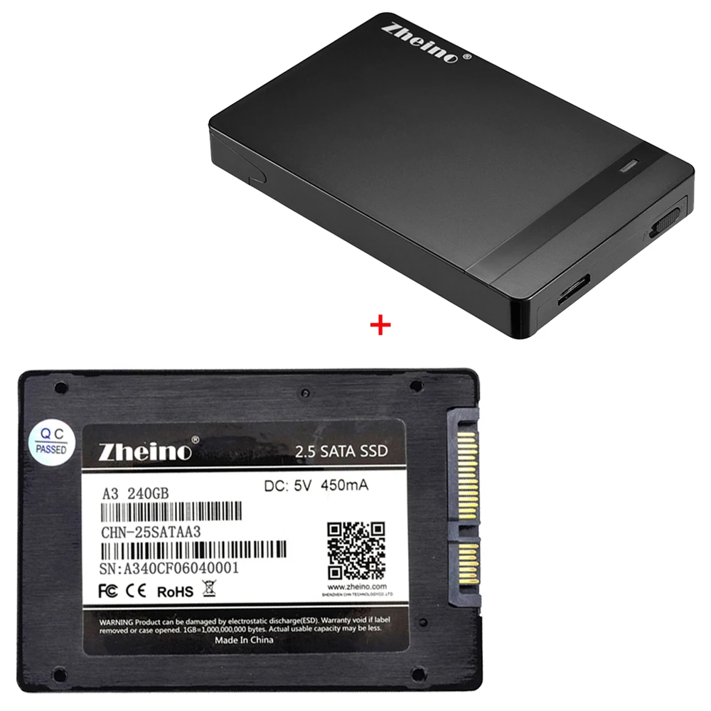 Zheino P1 USB3.0 Portable External 240GB 2.5 SATA Solid State Drive