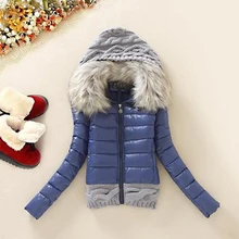 Тонкие осенние зимние женские базовые куртки ярких цветов женские короткие пальто теплая вязальная шерсть шапка сшивание свитера верхняя одежда MJT354