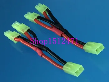 

2pcs Mini Tamiya Parallel Battery Extension Cable 14AWG Wire for Airsoft RC NiMH
