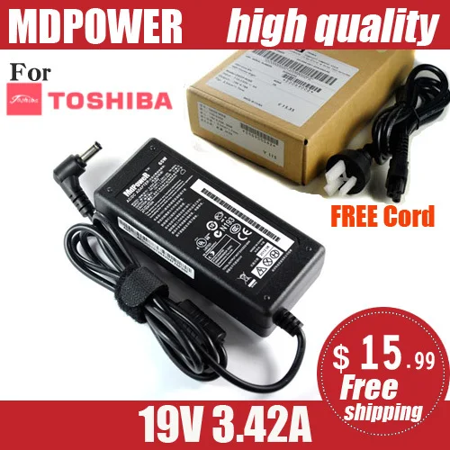 

MDPOWER For Toshiba 19V 3.42A Laptop AC Adapter Charger Cord
