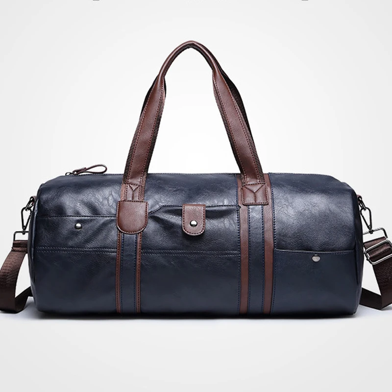 Buy 2017 New Men 19inch Travel Duffle Bag PU Leather