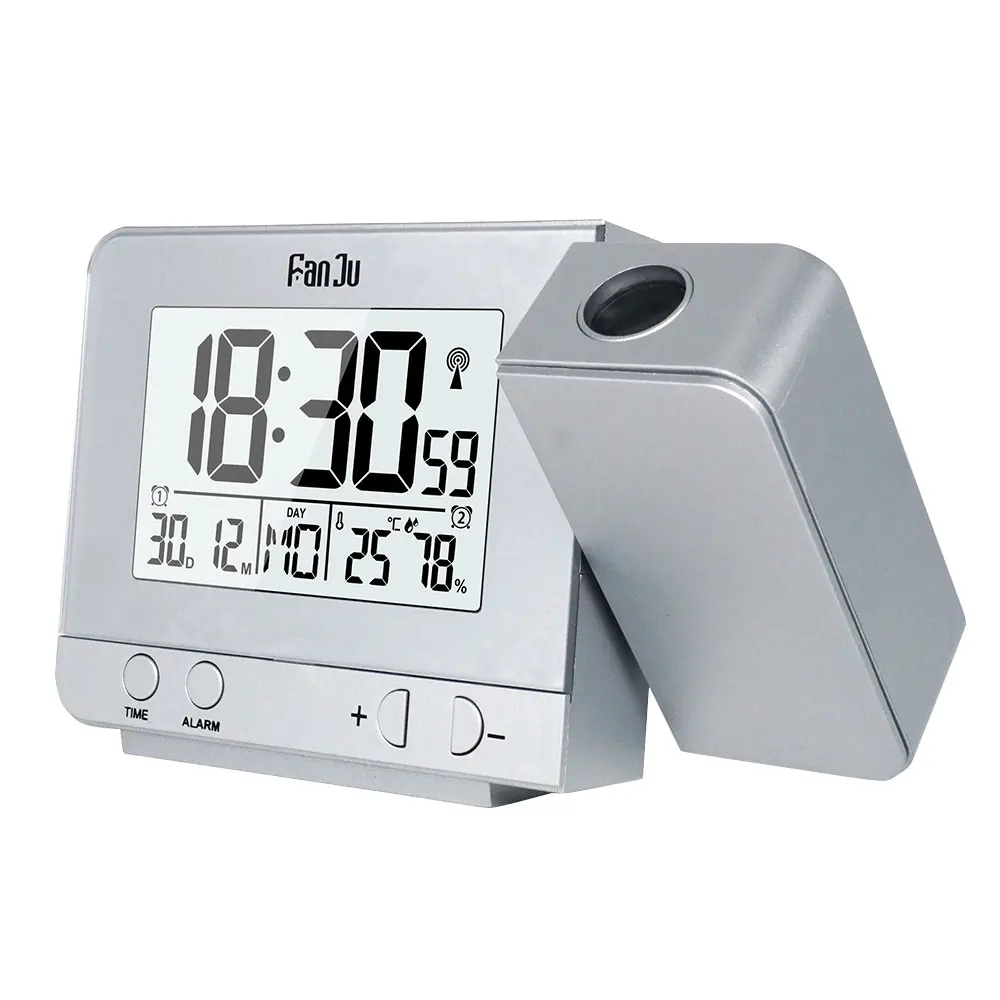 Smart Alarm Clock FanJu FJ3531 Indoor Temperature and Humidity Backlight Home Clock Radios Double Alarm Clock Weather Clock