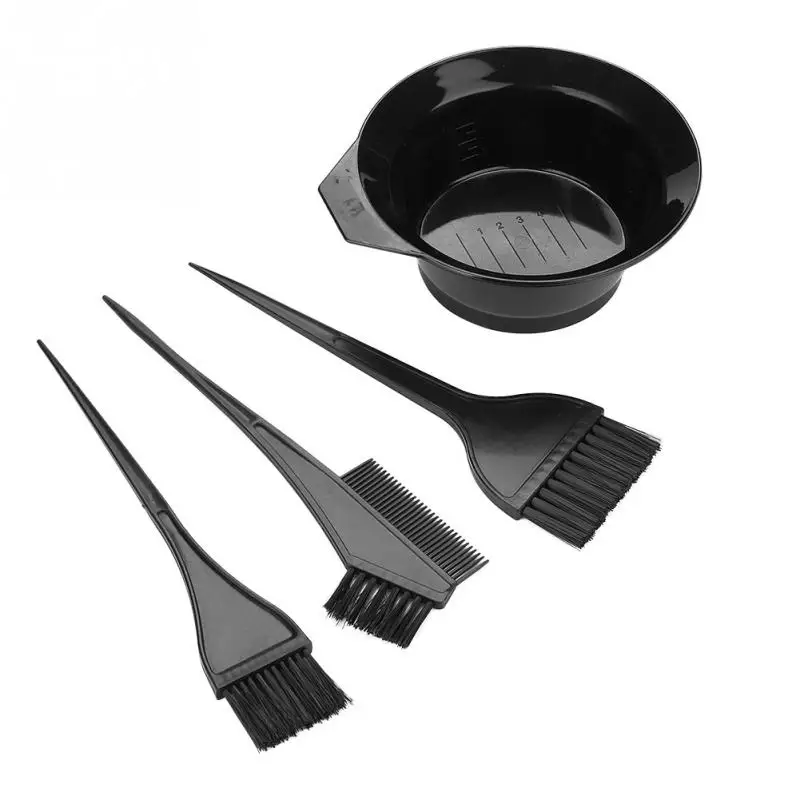 

4pcs Hair Dye set Hair Coloring Brush and Bowl Set Professional Hair Salon Dyeing Perming Tools