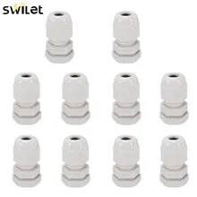 10 шт./лот 12 мм кабель сжатия вводы черный/белый Водонепроницаемый IP68 M12 ТРС сальника