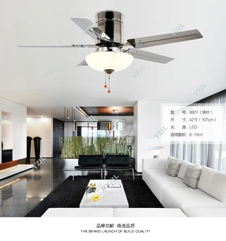 

48inch remote control fan light Ceiling fan lights LED simple fashionable restaurants iron living room lamps fan ceiling