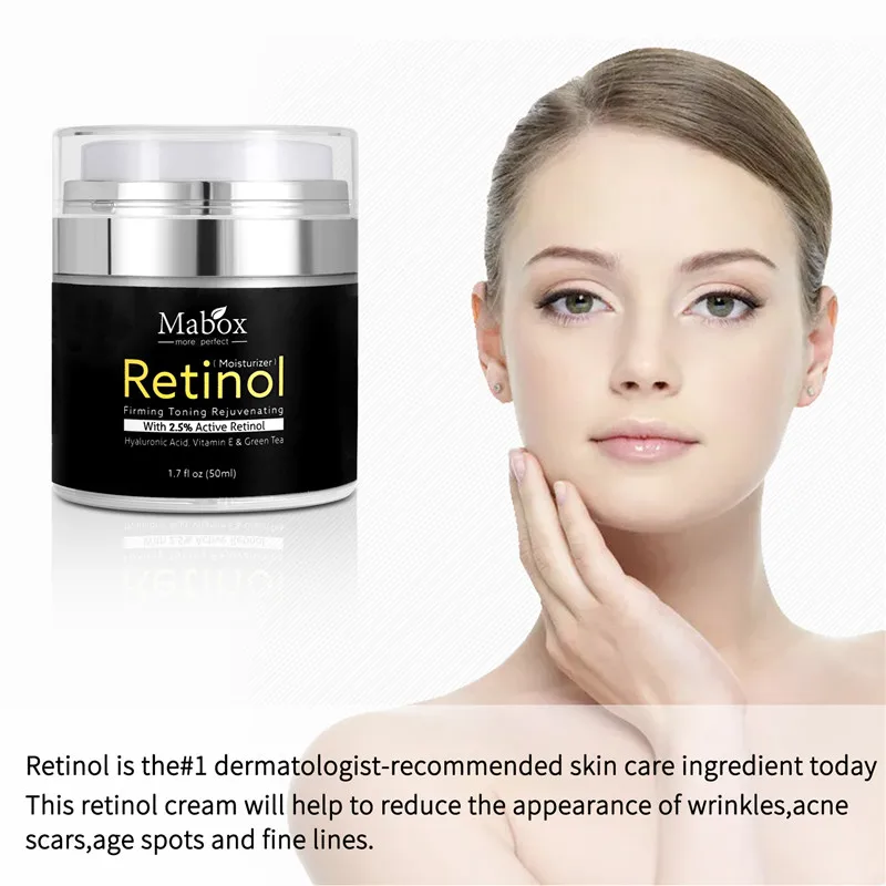 

Retinol 2.5% Moisturizer Face Cream Vitamin E Collagen Retin Anti Aging Wrinkles Acne Hyaluronic Acid Whitening Cream