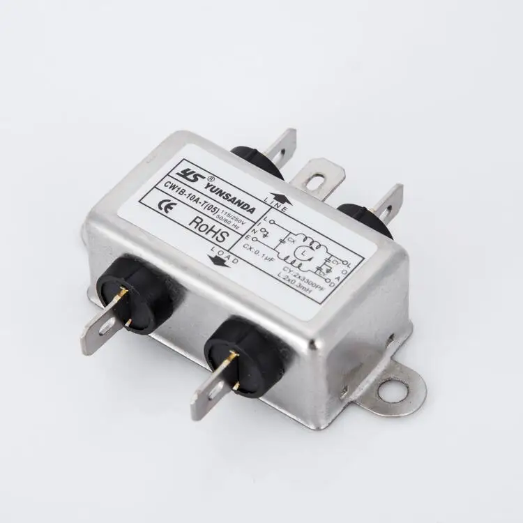 EMI фильтр питания 10A 115/250V CW1BL2-10A-L разъем 10A EMI фильтр