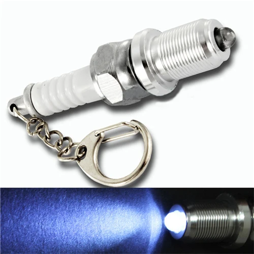 

1Pcs New Arrival Casual LED Key Chain Spark Plug Key Chain Keychain Car Parts Keyring Approx.60mm/2.37"