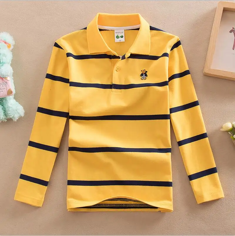 BibiCola/весенняя одежда для мальчиков футболки для мальчиков с длинным рукавом, с героями мультфильмов Топы г. Повседневная хлопчатобумажная одежда для мальчиков модные спортивные брендовые футболки - Цвет: yellow