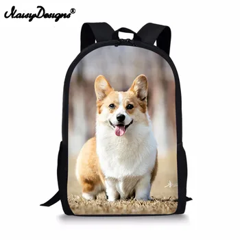 

kawaii 3d Animal Corgi Print School Backpack For Teeange Girls School Bags Casual Mochila Escolar Book Bag Custom Drop shipping