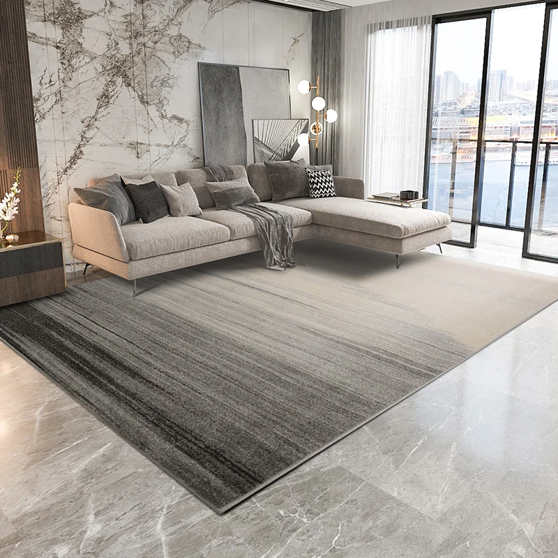 Серый ковер в скандинавском стиле для гостиной, современный коврик для гостиной, толстые ковры для спальни, домашний декор, коврики для столовой