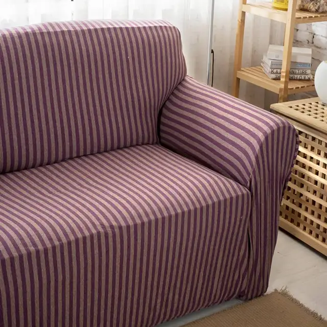 Buy Light pink cotton knitted sofa cover single double