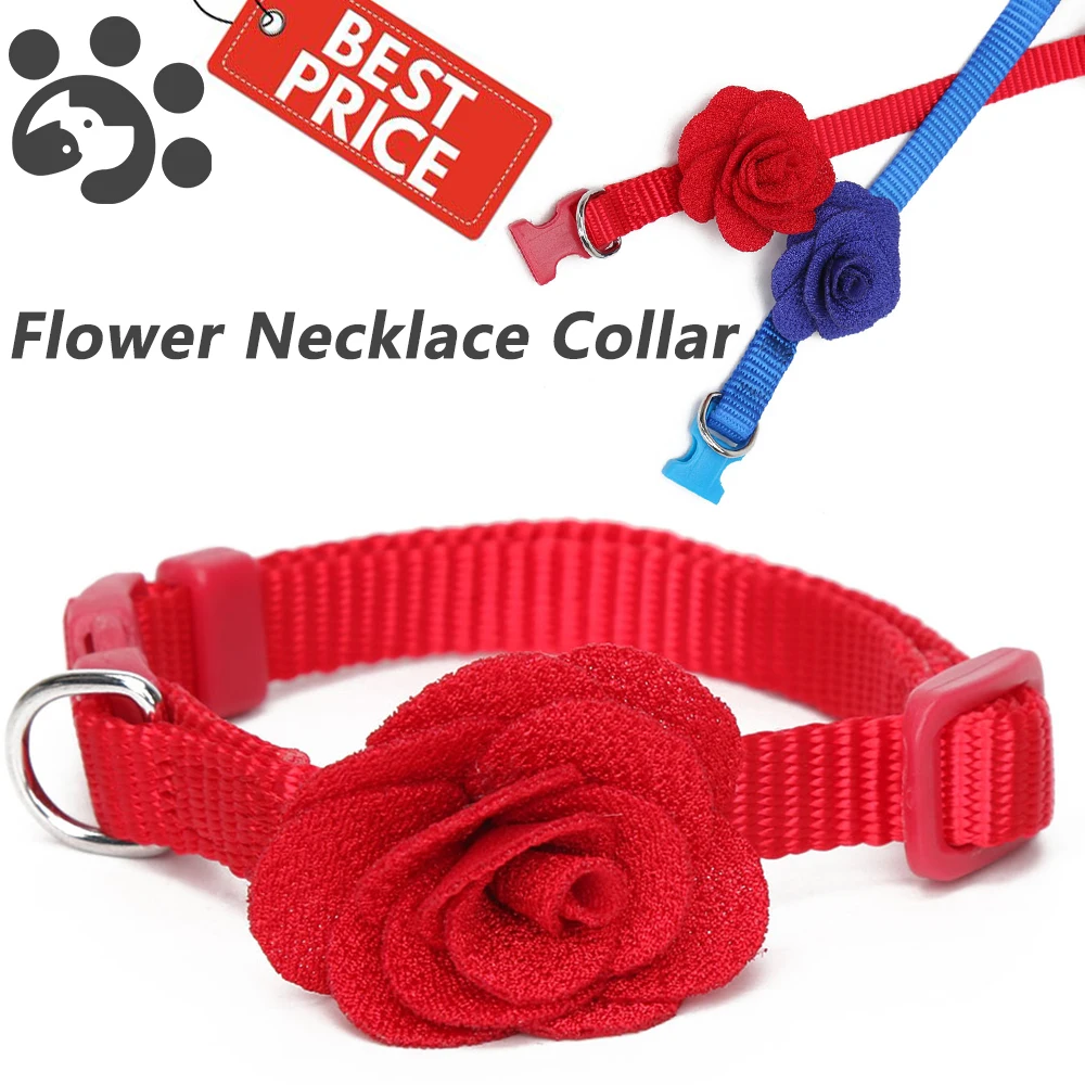 Small-Dog-Puppy-Collar-for-Cat-Kitty-Pet-Nylon-Necklace-Collars-Breakaway-Adjustable-Flower-Collar-Lead (5)