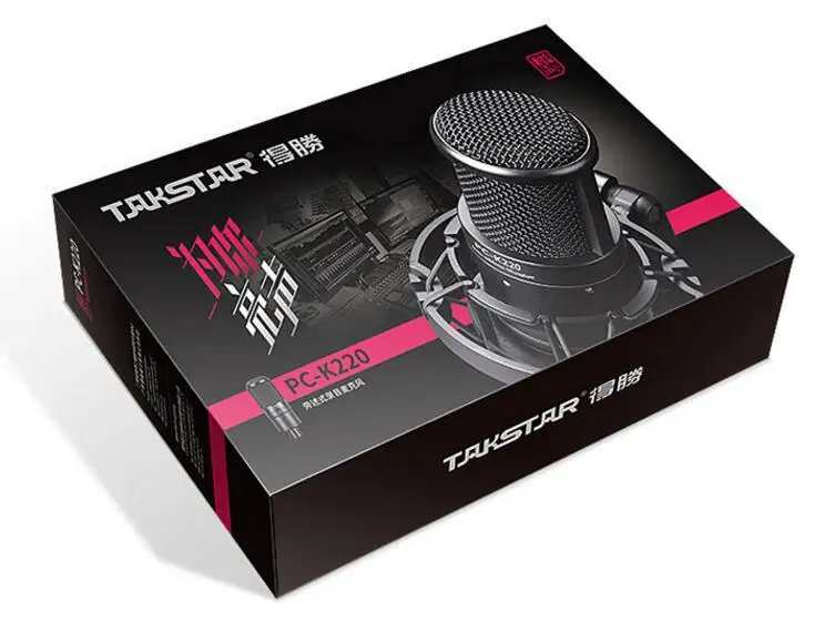 Takstar-PC-K220-capacitor-Side-address-Microphone-computer-mics-use-for-Webcast-network-K-song-personal