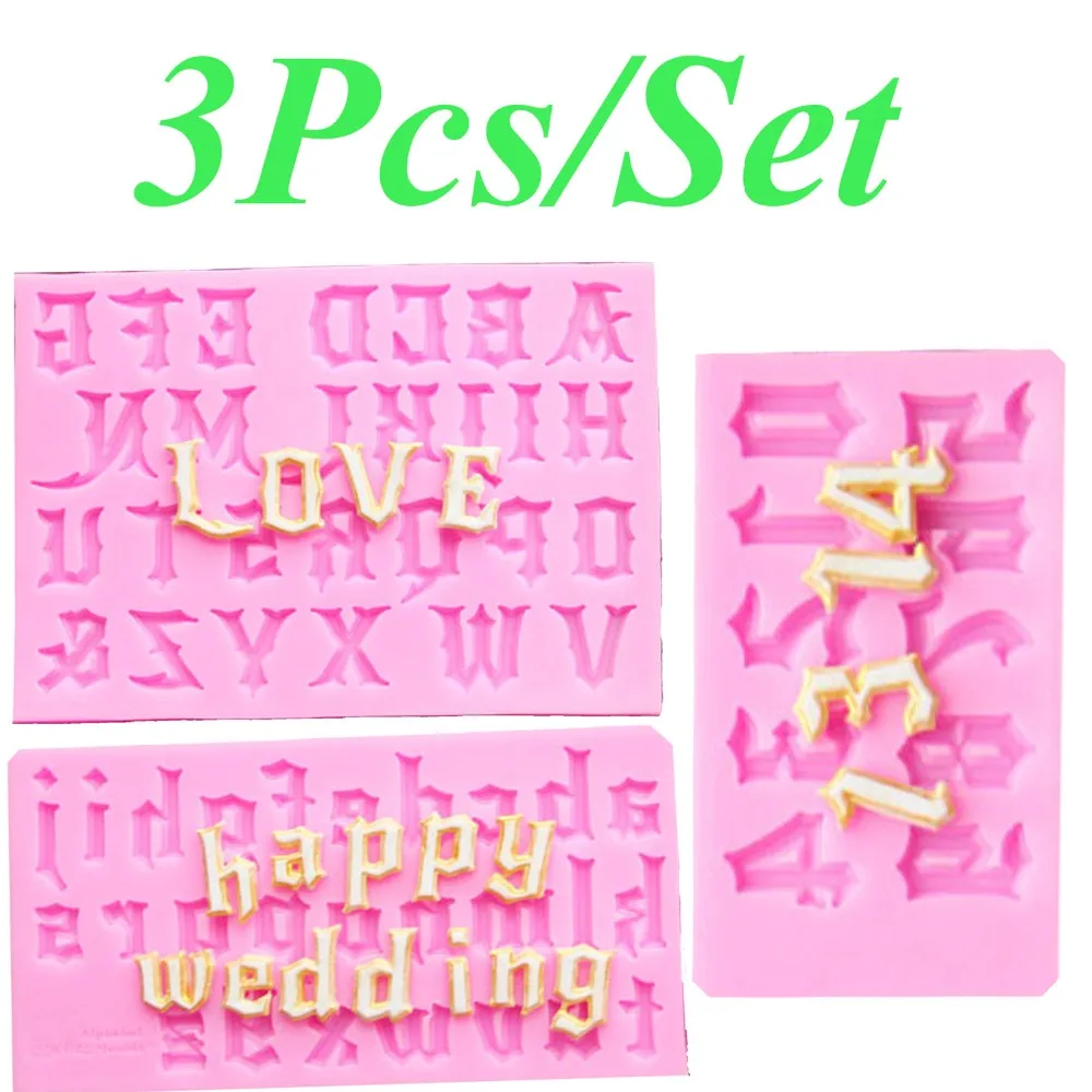 letter number silicone cake chocolate