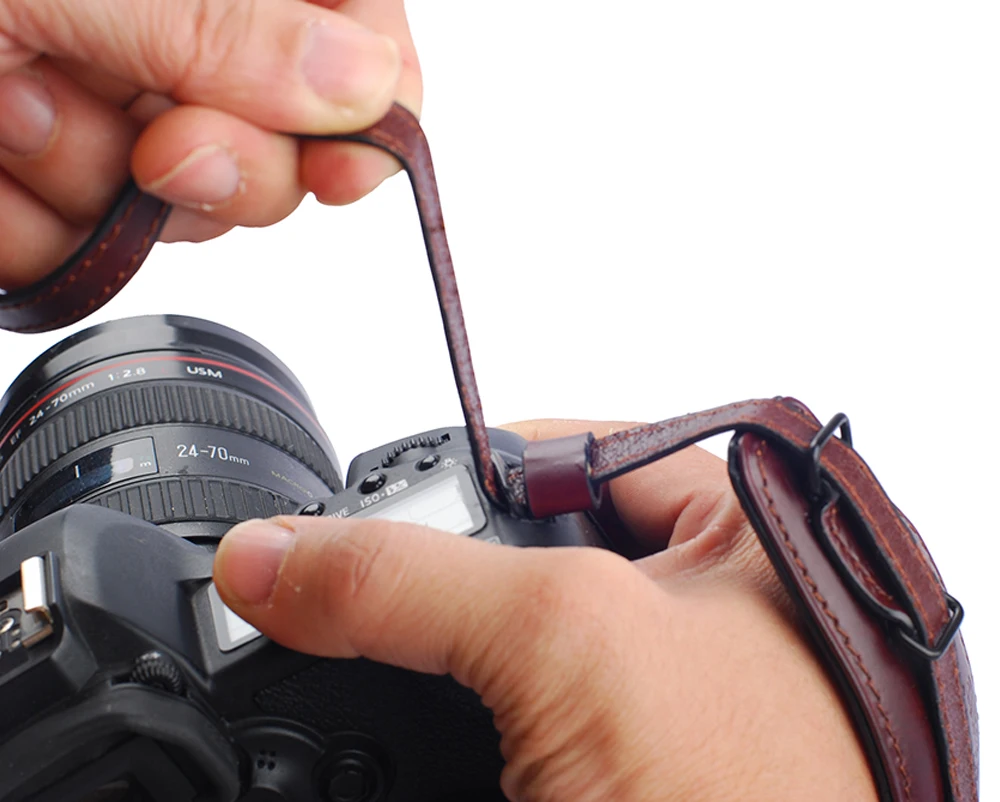 Натуральная кожа Ремешок Ремень DSLR камера ручка наручный ремешок с быстросъемной пластиной для Canon Nikon Pentax sony