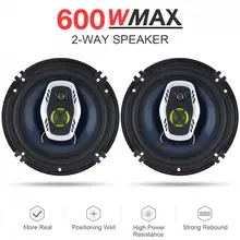 2pcs 6.5 Inch 16cm 600W 2 Way Universal Car Coaxial Hifi Speakers Auto Audio Music Stereo Speaker Non-destructive Installation