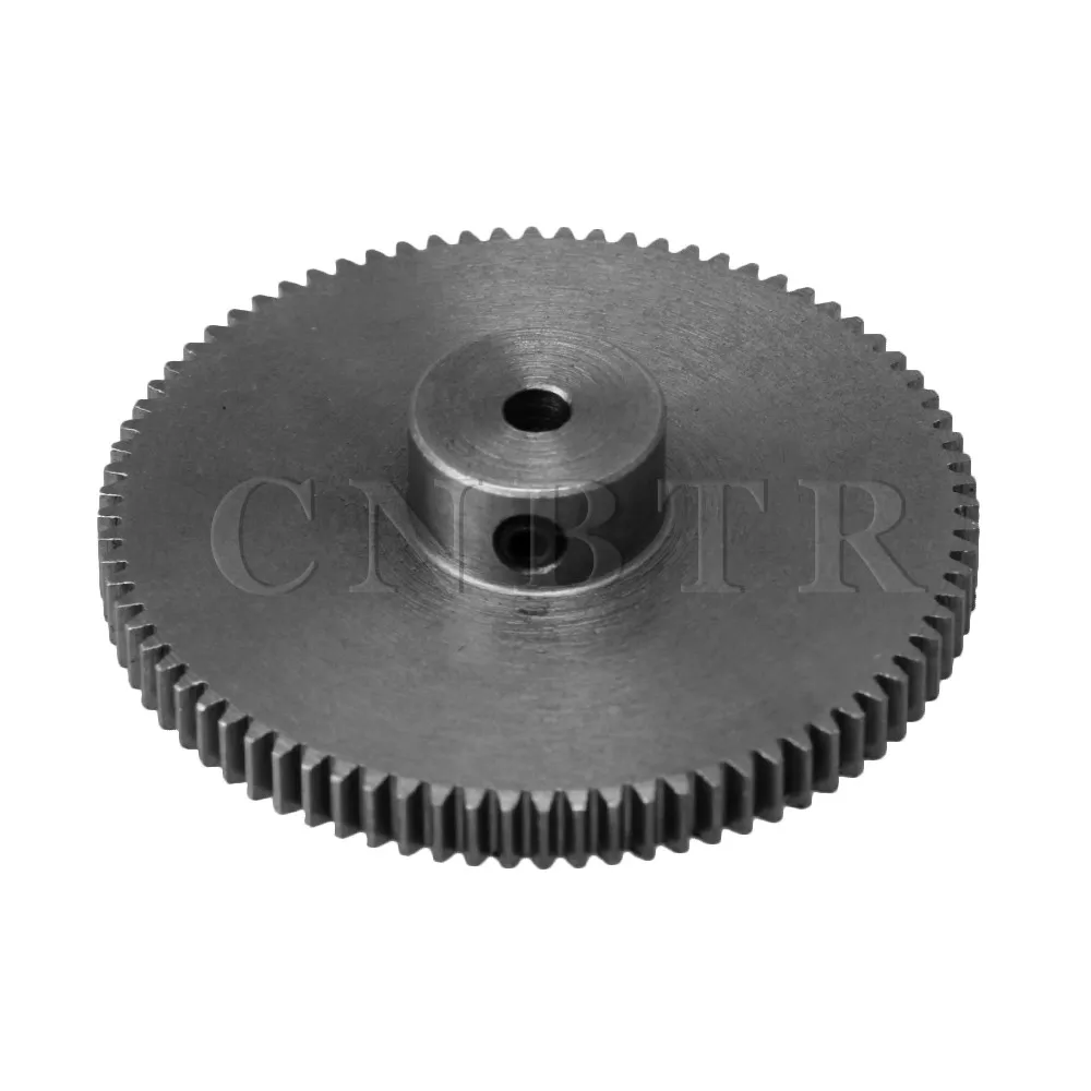 

CNBTR 40.8x10x3MM Silver 80 Teeth Motor Metal 45# Steel Gear Wheel 0.5 Modulus Top Screws 3mm Hole Diameter