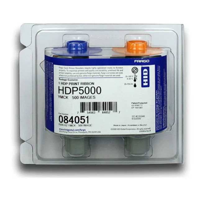 Полноцветная лента YMCK 084051 84051 с смолой для карточного принтера Fargo HDP5000 |