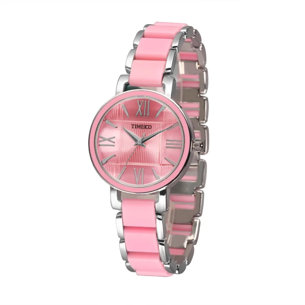 Prix pour 2016 time100 femmes de montres à quartz rose simulé en céramique bracelet montre heures dames occasionnels montre horloge relogios femininos Prix pour 2016 time100 femmes de montres à quartz rose simulé en céramique bracelet montre heures dames occasionnels montre horloge relogios femininos