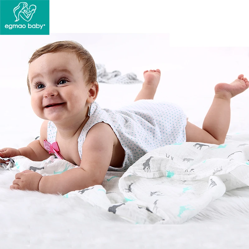 Муслиновое детское Пеленальное Одеяло EGMAOBABY 1 шт./лот 120*120 пеленка для