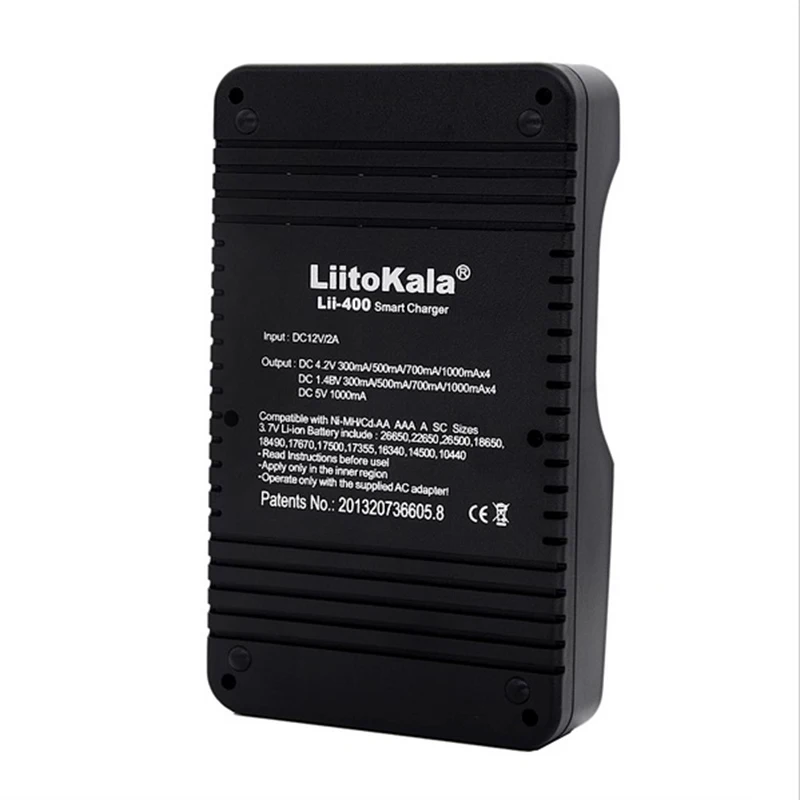 Liitokala lii-400 lcd 3,7 V/1,2 V AA/AAA 18650/26650/16340/14500/10440/18500 интеллектуальное зарядное устройство Digi зарядное устройство Поддержка 4 батареи