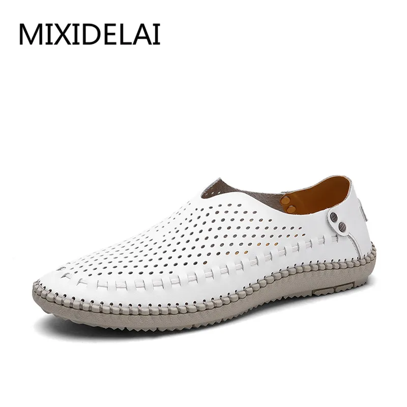 MIXIDELAI New Summer Causal Shoes Men Loafers Genuine Leather Moccasins Men Driving Shoes High Quality Flats For Man size 38-46 MIXIDELAI New Summer Causal Shoes Men Loafers Genuine Leather Moccasins Men Driving Shoes High Quality Flats For Man size 38-46