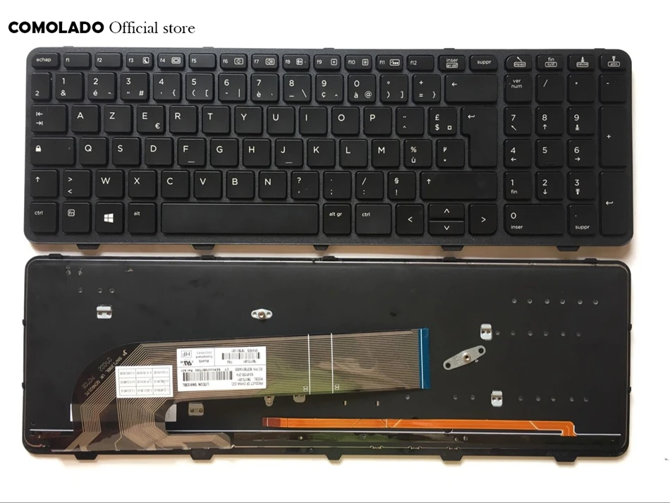 Клавиатура с французской раскладкой для hp ProBook 450G1 455G1 470G1 450G2 455G2 470G2 с черной рамкой Подсветка клавиатура Французская Раскладка