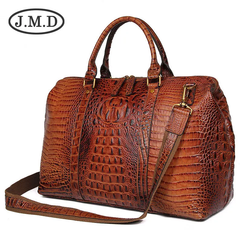 

High Quality Leather Alligator Pattern Women Handbags Dufflel Luggage Bag Fashoin Men's Travel Bag Shoulder Bag 6003