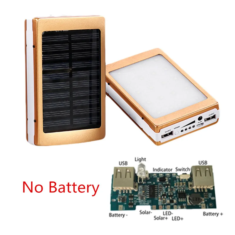 Portable DIY 5x18650 Powerbank Case Power Bank 18650 Solar Power Bank