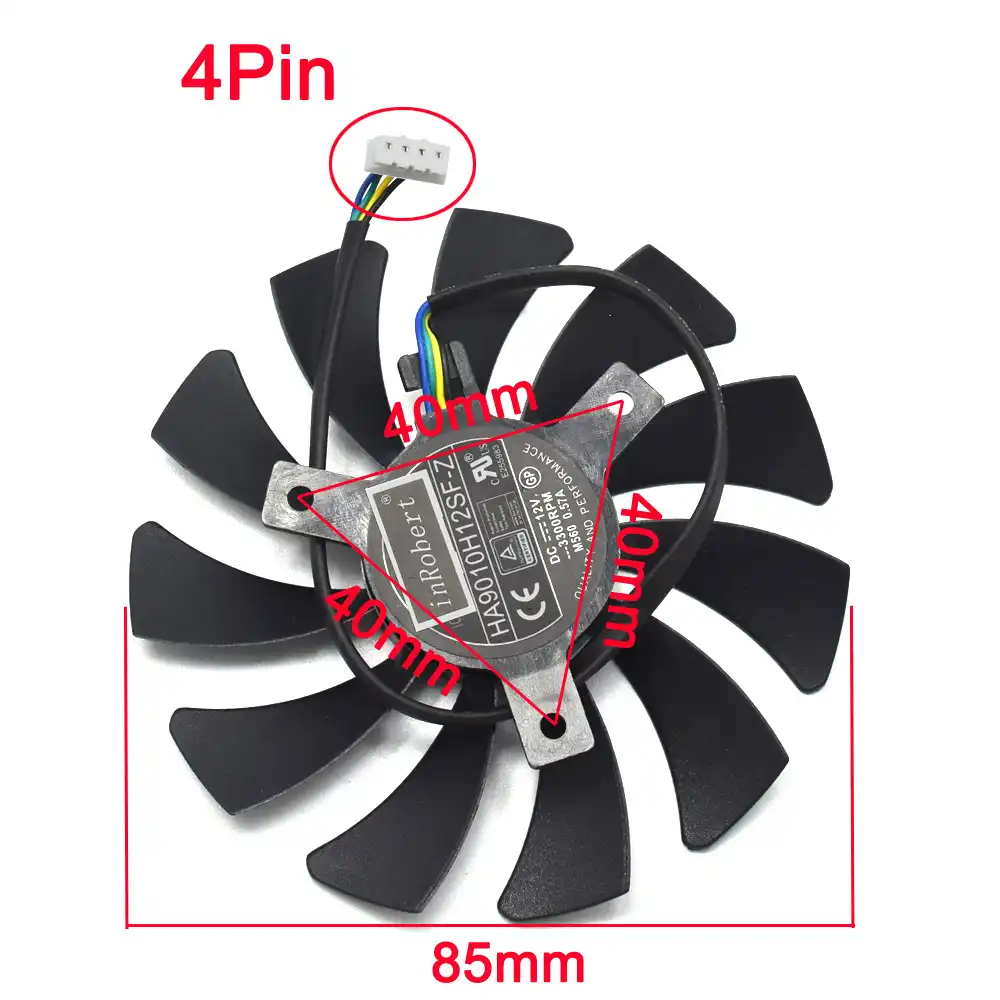 85mm 4pin Ha9010h12sf Z Rx460 4gb Cooler Fan Replace For Msi Inno3d P106 960 Geforce Gtx 1060 Aero Itx 3g 6g Oc Rx560 Rx550 Itx Fans Cooling Aliexpress