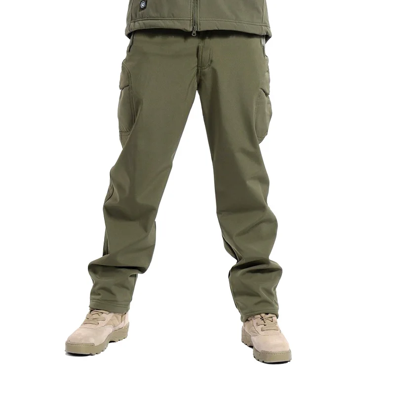 Открытый Sharkskin куртка TAD Камуфляжный Рюкзак Набор охотничья одежда Костюмы мужские водонепроницаемые брюки для альпинизма туризма - Цвет: pants3