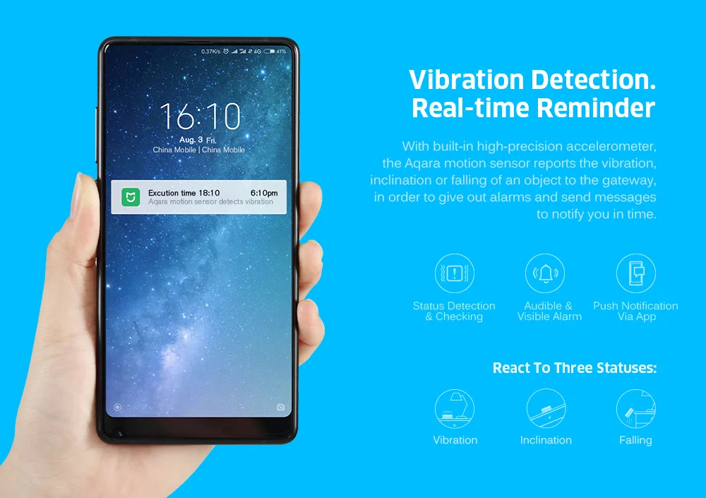 Aqara, умный датчик движения, датчик вибрации, сигнализация, монитор, Zigbee, датчик удара для MiHome, Aqara, Mi Home App