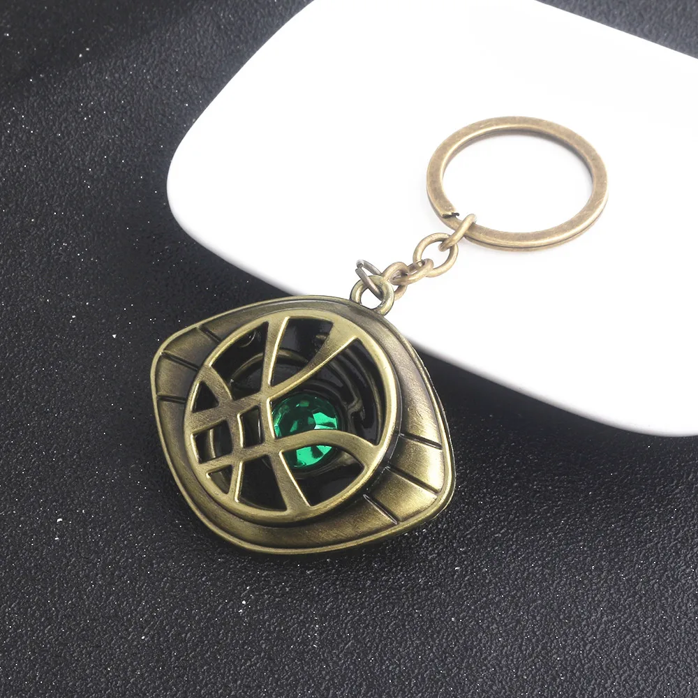 

Movie Avengers Infinity War Character Doctor Strange Alloy crystal Keychain Action Figure Keyring Key Chain For MenBoy Gift
